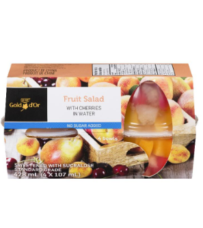 CG Fruit Salad in Water - 4x107ml