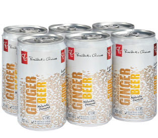 PC Ginger Beer 6 x 222ml + $0.60DEP