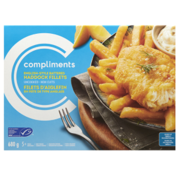 Compliments Battered Haddock Fillets 575g