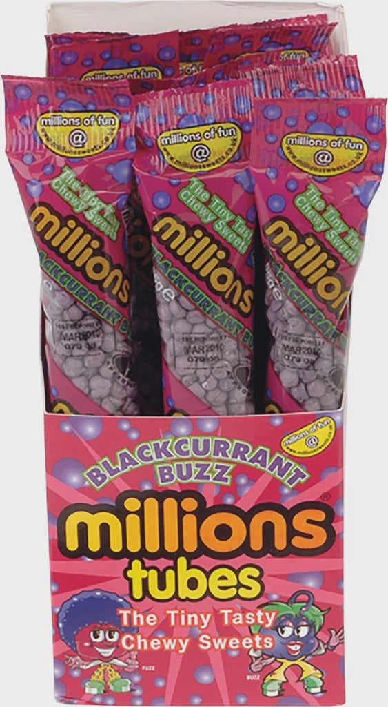 Millions Blackcurrant Candy Tube 65g