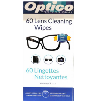 Optico Lens Cleaning Wipes - 60pk