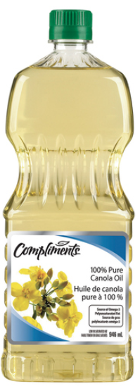 Compliments 100% Pure Canola Oil - 946ml