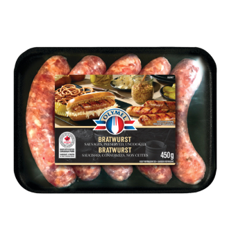 Olymel Bratwurst Pork Sausage, 450g