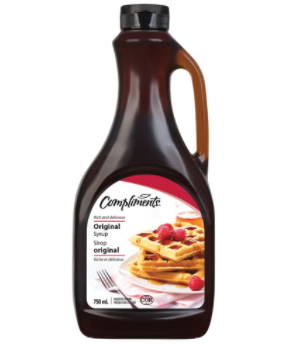 Compliments Original Pancake Syrup - 750ml