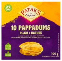 Patak's Plain Pappadums - 10pk