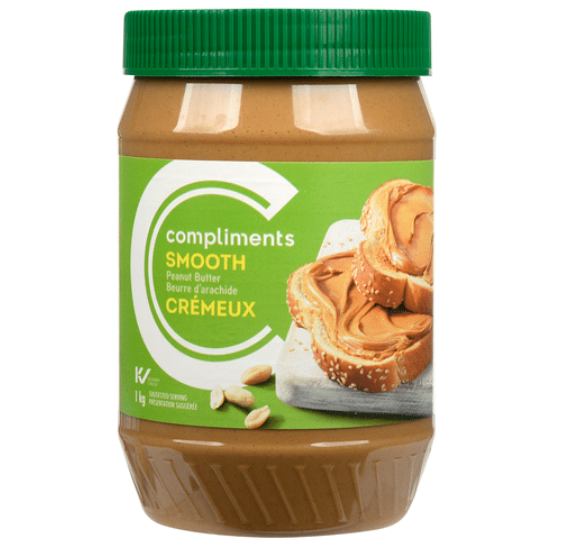 Compliments Smooth Peanut Butter - 1kg