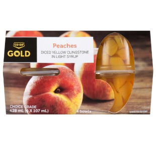 CG Diced Peaches in Fruit Juice - 4 x 107ml