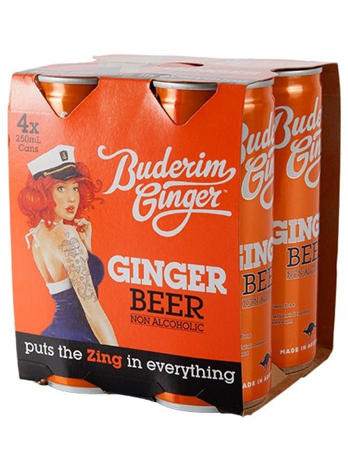 Buderim Ginger Beer 4x250ml +$0.40DEP