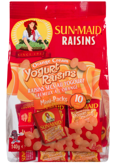 Sunmaid Yogurt Raisins - Mini Packs - 140g