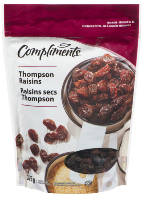 Compliments Thompson Seedless Raisins - 375g