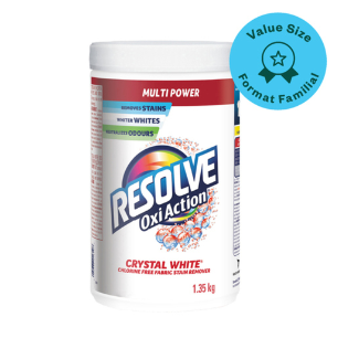 Resolve Oxi Action Crystal White Stain Remover 1.35KG