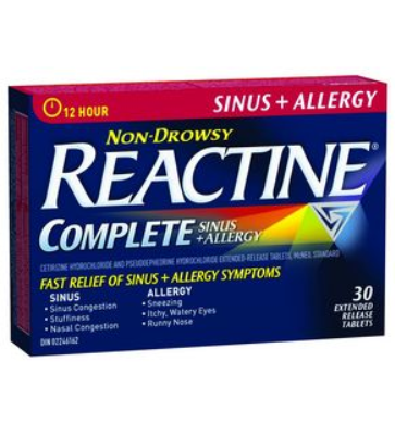 Reactine Sinus and Allergy x30