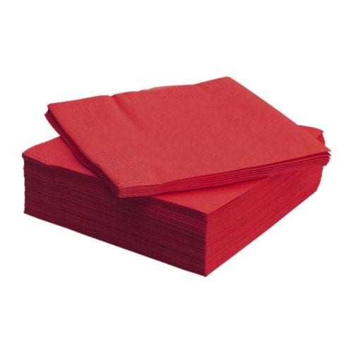 Ikea Napkins Fantastisk Dark Red - 50pk