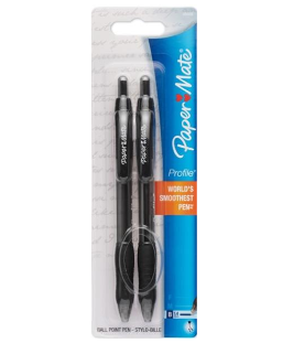 Paper-Mate Retractable Black Ballpoint Pen - 2pk