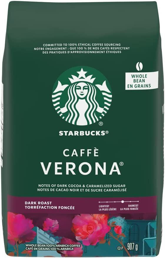 Starbucks Verona Whole Bean Coffee 907g