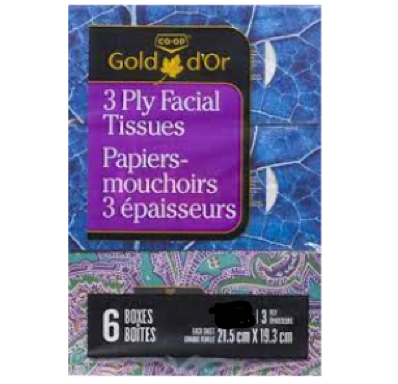 CG 3 Ply Facial Tissues - 6 boxes x 81 tissues