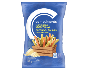 Compliments White Cheddar Veggie Snax -142g