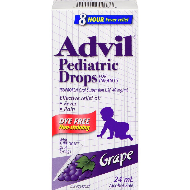 Advil Pediatric Drops Dye Free Grape - 24ml